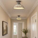 Kinsley 1 Light 14 inch Aged Galvanized Steel Semi-flush Ceiling Light in Antique Ivory